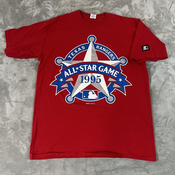 Vintage Texas Rangers Shirt Mens XL MLB Baseball 1995 All Star Game Starter 90s - Picture 3 of 10